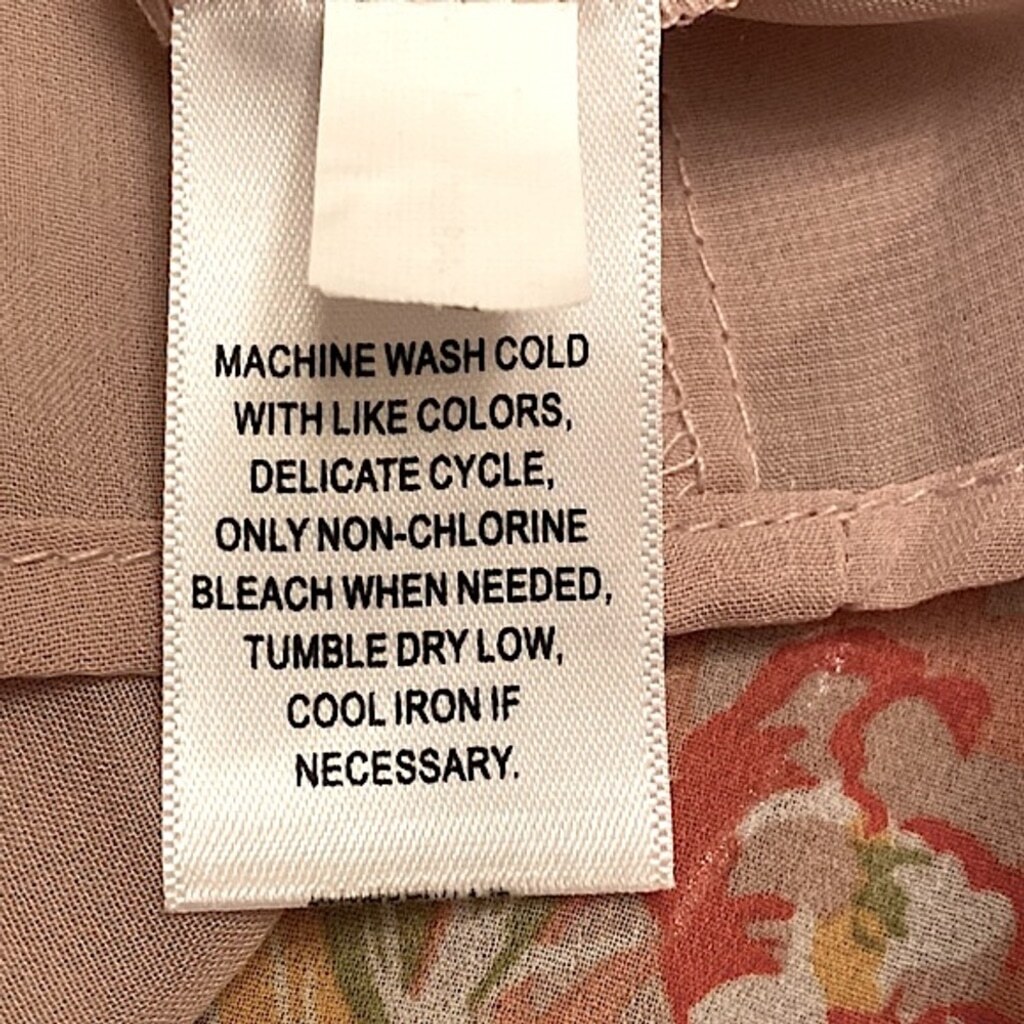 Ophelia Roe Blush Pink Floral Smocked Front Tie Up Long Sleeve Lined Top Size M