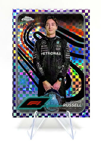 2024 Topps Chrome Formula 1 F1 George Russell #5 Purple Checker /199 - Picture 1 of 2