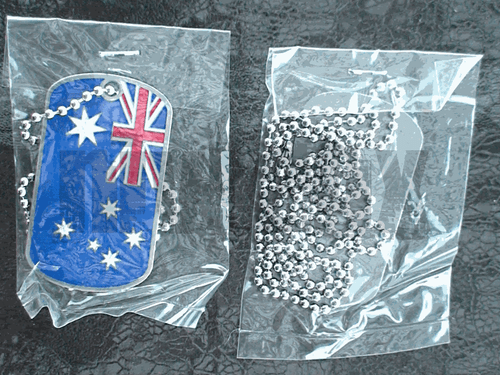 Bandera Australiana Australia Dije Etiqueta de Perro Collar Recuerdo Sydney Melbourne - Imagen 3 de 4