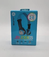 JLAB JBuddies Folding Kids Wired Headphones Toddler Headphones Blue Ages 2-8