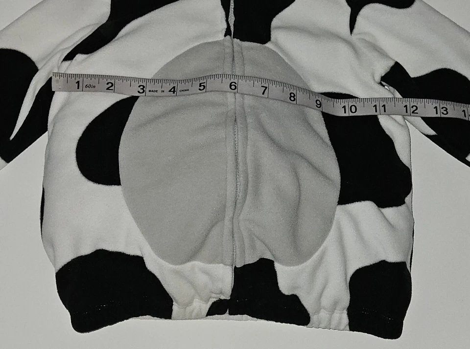 Carter's Negro Blanco Vaca Halloween Disfraz Bebé 12 Meses SOLO CHAQUETA CON CAPUCHA Foto 2 de 4