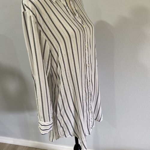 Abito Camicia Copricostume Marie Righe Metallizzate Onia Manica Lunga Tg S 180€ - Foto 4 di 11
