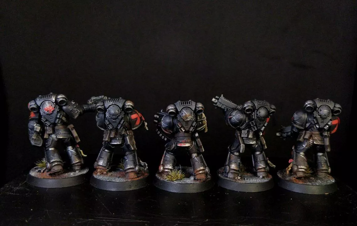 Blood Angels Death Company Intercessors painted Warhammer 40k Space Marines