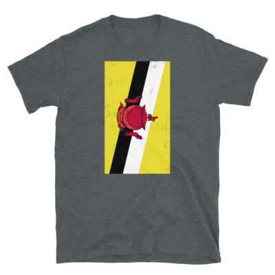 Brunei Asia Bandar Seri Begawan Distressed Flag Short-Sleeve Unisex T-Shirt
