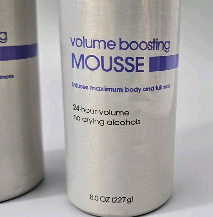 2 L'oreal EverStyle Mousse Volume Boosting 24 Hour Alcohol-Free  8 oz. NO CAPS 