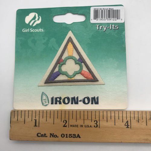 Girl Scout Try-Its Badge Girl Scout Ways Iron-on GSA New Sealed - Picture 3 of 3