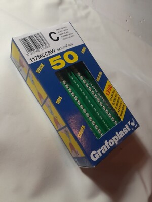 Grafoplast 117MCCBW LETTER ''C'' 50 Strips NEW IN BOX Wire Markers