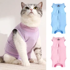 Pet Puppy Dog/Cats Recovery Suit Coat Soft Surgery Wound Protect Vest Clothes 