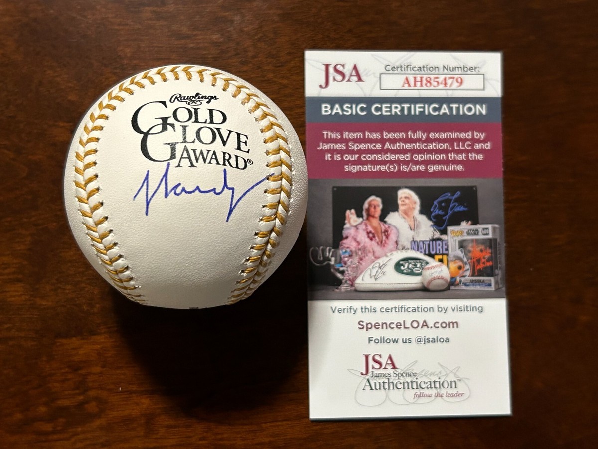 JJ J.J. Hardy Signed Official Gold Glove Baseball COA JSA Orioles