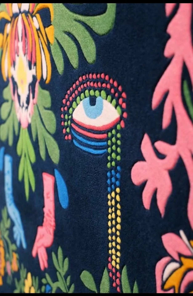 Powder Room Romance Was Born Designer Area Rug Hand tufted Rug For Any Room. - Image 4 of 4