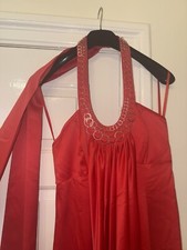 Red Backless Long Dress