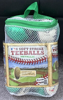 Lot De 5 Balles Franklin Soft Strike T-ball - 4 Oz - Noyau Caoutchouc Creux - Débutant Baseball