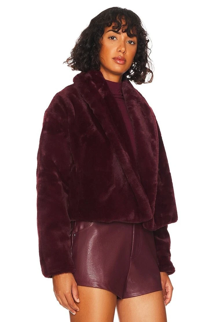 Cropped faux hotsell fur jacket blanknyc