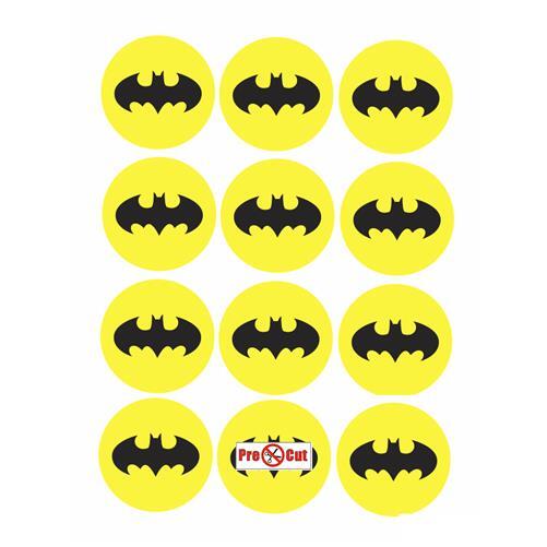 30 Batman Logo Cupcake Cake Toppers Decorations Edible Wafer Paper *Pre Cut*