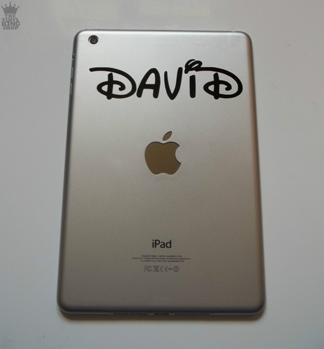 1 x Personalised Name Sticker Curly Waltz Font iPad Mini Vinyl Decal tablet kids - 第 1/8 張圖片