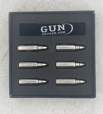 6x Whiskey Whisky Stones Bullet Chillers/Reusable Ice Cubes~Gun Broker/Stainless