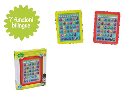WhyTech Fluo Primo Tablet Educativo bambini Evolution Bilingue giocoscuolaregalo