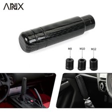 Black Carbon Fiber Universal Aluminum Manual Car Gear Shift Knob Shifter Lever
