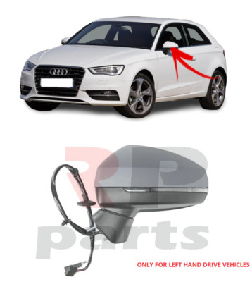 Für Audi A3 8V Hatchback 12-19 Neuer Außenspiegel 8-Pin Zum Lackieren Links N/S