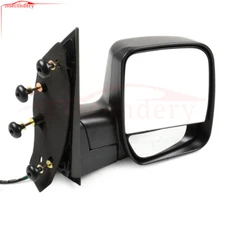 Right Fits 2003-2013 Ford E150-E450 Passenger Manual Fold Power Mirror Black