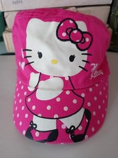 Hello Kitty 2012 Girl's Embroidered Bow Stretch Army Style Cap With Polka dots