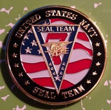 US NAVY SEAL TEAM SEVEN - SEA LAND AIR 1239 COLORIZED ART ROUND