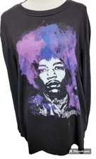 Jimi Hendrix Retro Long Sleeve T-shirt Plus Size 2X Rock Music