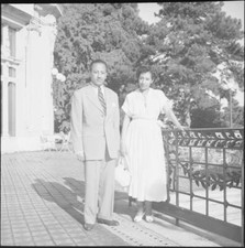 Príncipe heredero Asfa Wossen su esposa Lausana 1950 príncipe heredero Asfa - Foto antigua