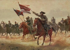 General Hampton,The Cadet Rangers, Trevilian Station Military Civil War Postcard