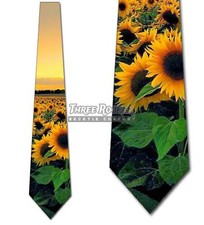 Floral Ties Mens Sunflower Necktie Wedding Flower Tie