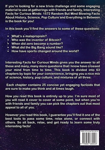 1572 Mind-Blowing Facts: History Science & Pop Culture Trivia Book for all minds - Picture 2 of 2