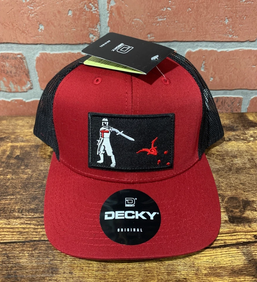 Blackbanegra Bandera Caballeros Templarios Decky 6021 Perfil Medio Camionero Snapback Sombrero Foto 2 de 4