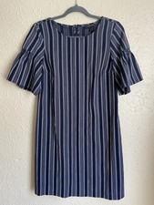 Banana Republic Dress Womens 6 Blue White Stripe Preppy Office Job Careerwear
