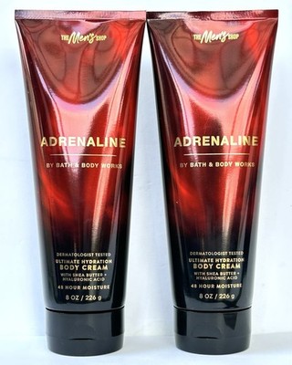 2 ADRENALINE Men's Body Cream Bath & Body Works 8 fl oz