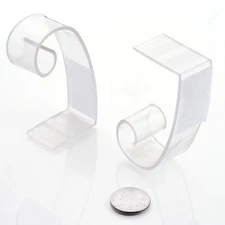 24 pcs Clear 3" Plastic TABLE SKIRT CLIPS Wedding Party Tradeshow SALE