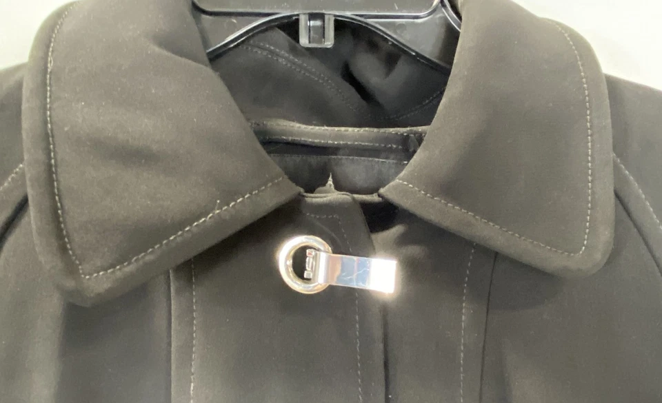 London Fog Women Black Double Breasted Coat M - Image 4 of 4