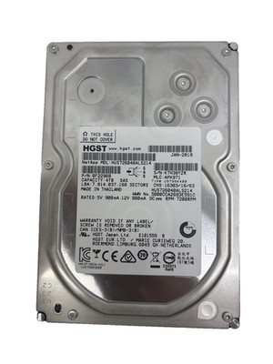 HGST HUS726040ALS214 4TB Hard Drive Disk 7200RPM 3.5'' SAS 6Gb/s HDD