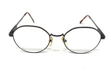 Vintage Guess GU-250 Burgundy Marble Metal Round Eyeglasses Sunglasses Frames