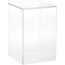 Plymor Clear Acrylic Display Case with No Base, 4" W x 4" D x 6" H