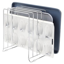 mDesign 5 Slot Pot and Pan Rack — Metal Wire for Pack of 1, Chrome