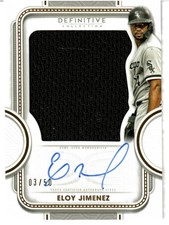 Eloy Jimenez 2022 Topps Definitive Collection Auto Relic Card 3/50 ARC-EJ
