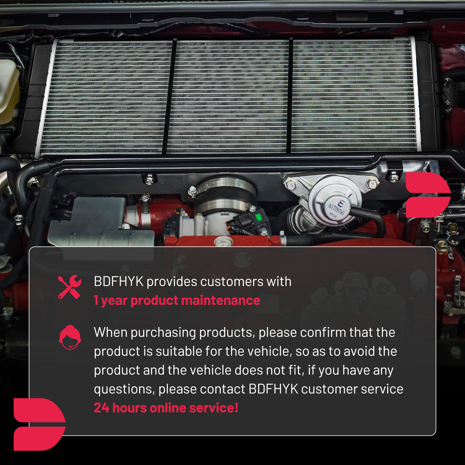 RA-FM64-3 Aluminum 3ROW 44mm auto radiator fitfor 1964 Ford Mustang Base US SHIP