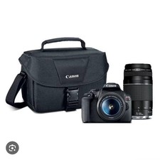 Canon EOS Rebel T7 24.1MP Digital Camera - Black Kit with 18-55mm and 75-300mm