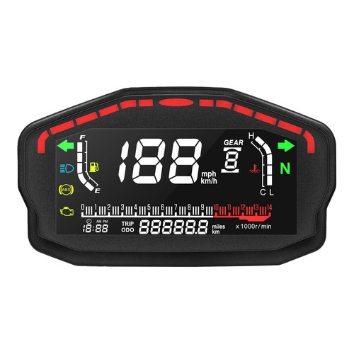 Motorcycle LCD Digital Odometer Tachometer Speedometer Gauge Kits Universal - Picture 8 of 18