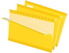 Pendaflex 04153 1/5 YEL Reinforced Hanging Folders, Legal Size, Legal, Yellow