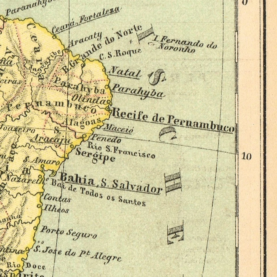 SOUTH AMERICA Chile Patagonia Brazil Peru Argentina ORIGINAL map 1882 - Image 4 of 4
