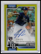 2026 Topps Chrome #RA-JRO Joe Rock Retail Rookie Autographs Yellow Refrac /275