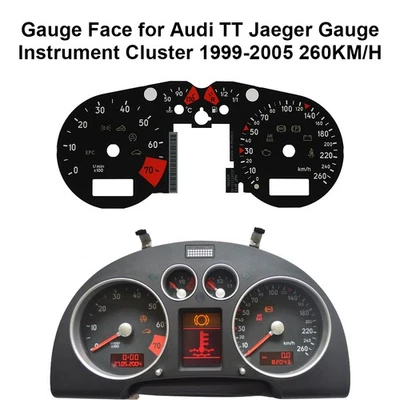 Zifferblatt für Audi TT Jaeger Gauge Instrument Cluster 260KM/H - Bild 1 von 4