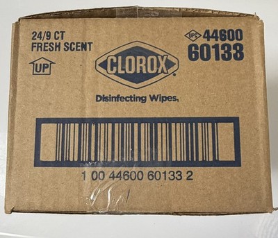 24 Pack of Clorox Disinfecting Wipes To Go Pack, Fresh Scent of 216 Wipes