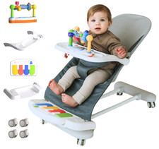 Cuddobaby Baby Bouncer 4-In-1 on Wheels Detachable Pianos, Feeding Tray 3-Leve